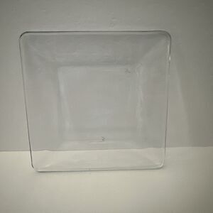 Glass Appetizer Plates Clear 8 In Diameter Rounded Corners